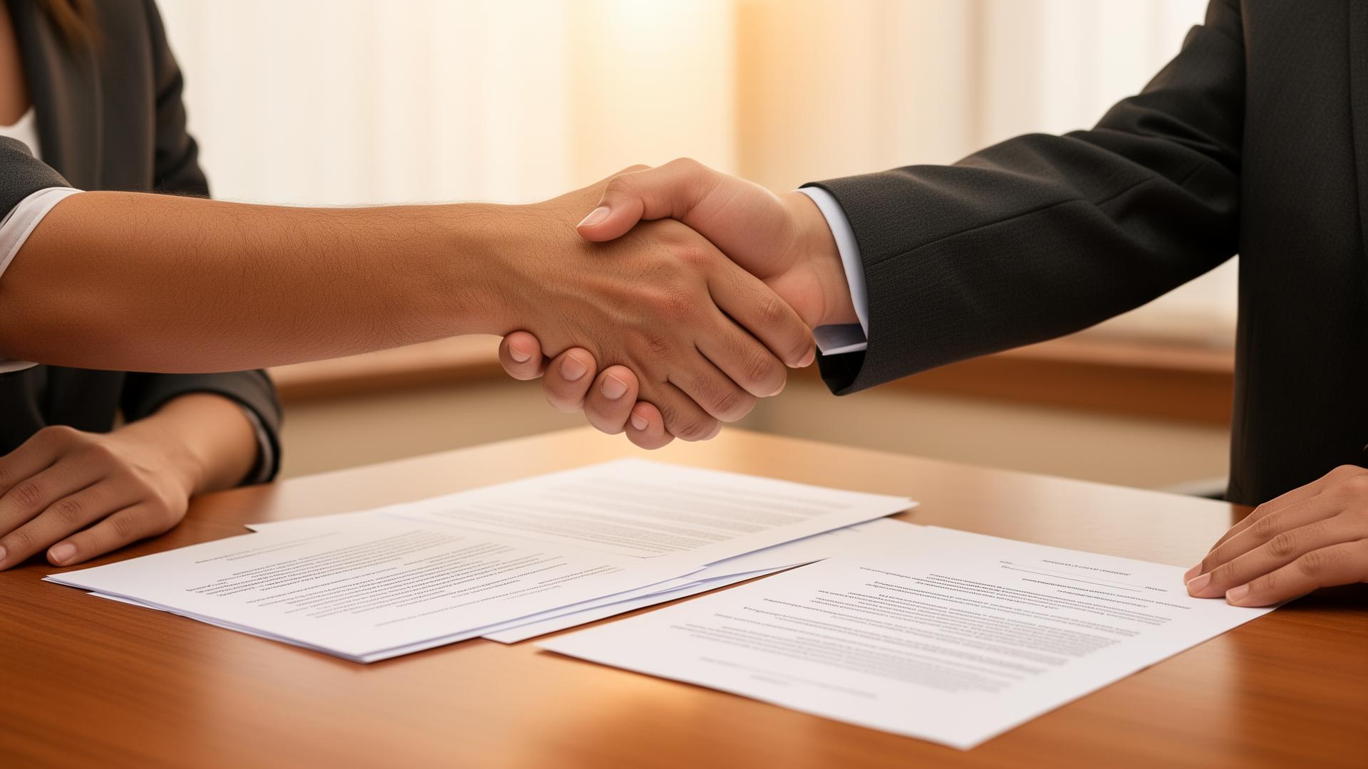 Full and final settlement handshake